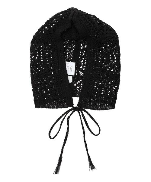 Te chichi TERRASSE(テチチテラス)の「クロシェ編み風ニットキャップ《2025autumn catalog item》(ハット・レディース・オフホワイト/ブラック・F)」の9枚目の写真