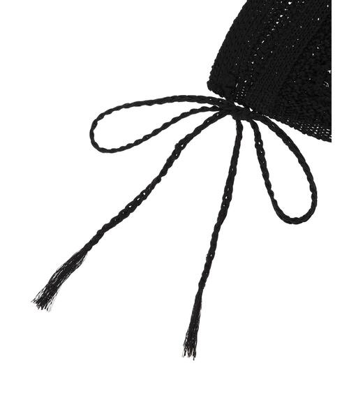 Te chichi TERRASSE(テチチテラス)の「クロシェ編み風ニットキャップ《2025autumn catalog item》(ハット・レディース・オフホワイト/ブラック・F)」の10枚目の写真