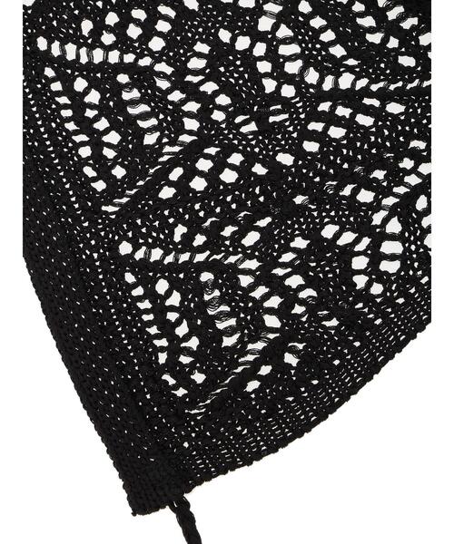 Te chichi TERRASSE(テチチテラス)の「クロシェ編み風ニットキャップ《2025autumn catalog item》(ハット・レディース・オフホワイト/ブラック・F)」の11枚目の写真