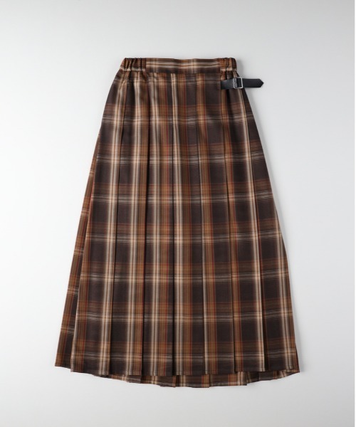 Right-on(ライトオン)の「【HONEYSUCKLE ROSE】チェックプリーツスカート (クラシック/軽やか素材/カジュアル)(スカート・レディース・イエロー/ベージュ/ブルー・S/M/L)」の12枚目の写真