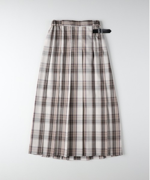 Right-on(ライトオン)の「【HONEYSUCKLE ROSE】チェックプリーツスカート (クラシック/軽やか素材/カジュアル)(スカート・レディース・イエロー/ベージュ/ブルー・S/M/L)」の22枚目の写真