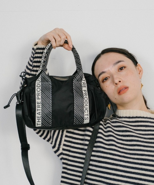 THEATRE PRODUCTS（シアタープロダクツ）の「ドットJQテープナイロン2WAYバッグ(S)（ショルダーバッグ・レディース・アイボリー/ブラック・FREE）」の2枚目の写真