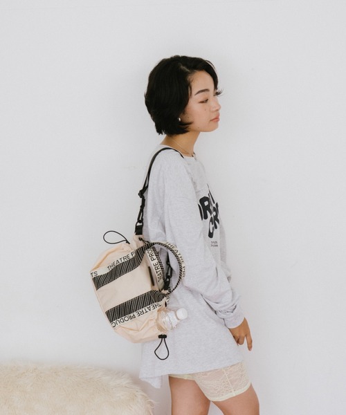 THEATRE PRODUCTS（シアタープロダクツ）の「ドットJQテープナイロン2WAYバッグ(S)（ショルダーバッグ・レディース・アイボリー/ブラック・FREE）」の3枚目の写真