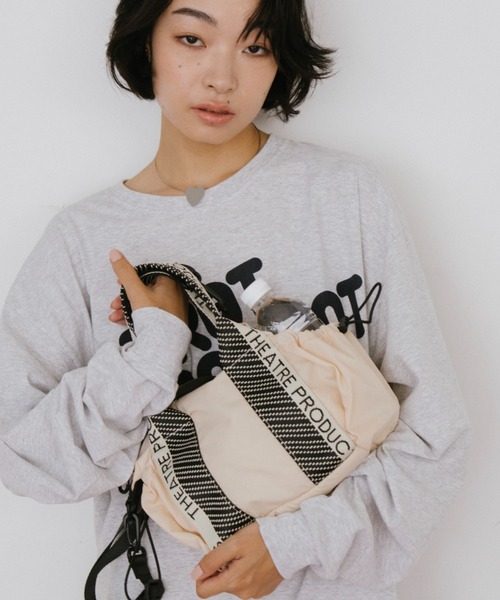 THEATRE PRODUCTS（シアタープロダクツ）の「ドットJQテープナイロン2WAYバッグ(S)（ショルダーバッグ・レディース・アイボリー/ブラック・FREE）」の5枚目の写真