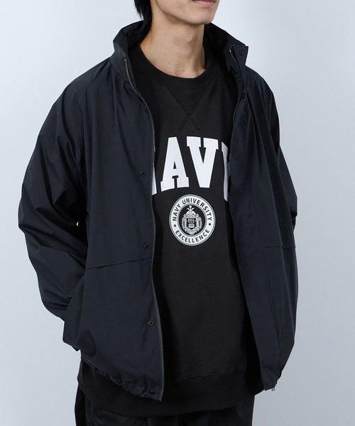 NAVY（ネイビー）の「NAVY SOLOTEX(R) 裏メッシュスタンドジャケット【耐久撥水 防風 透湿 ストレッチ】（ブルゾン・メンズ・グレイッシュベージュ/ブラック/ブラウン/ネイビー・XXL/XL/L/M/S）」の4枚目の写真