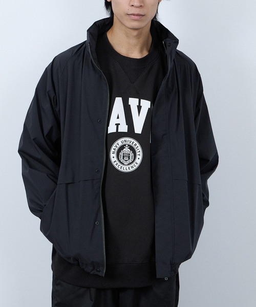 NAVY（ネイビー）の「NAVY SOLOTEX(R) 裏メッシュスタンドジャケット【耐久撥水 防風 透湿 ストレッチ】（ブルゾン・メンズ・グレイッシュベージュ/ブラック/ブラウン/ネイビー・XXL/XL/L/M/S）」の9枚目の写真