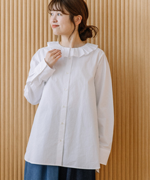 プリーツ」に該当するシャツ/ブラウス（コットン）ファッション