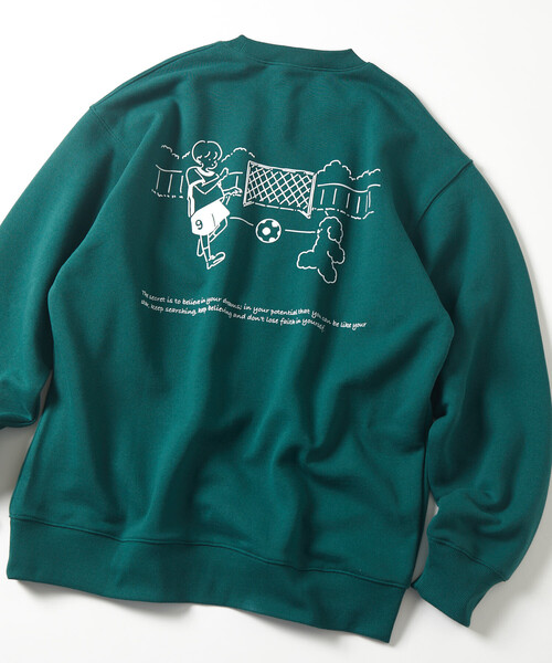 FREAK'S STORE(フリークスストア)の「tombonia/トムボニア tomboniaフットボールSWT(スウェット・メンズ・グリーン/ライトグレー/チャコールグレー・SMALL/MEDIUM/LARGE)」の3枚目の写真