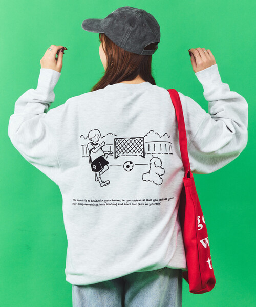 FREAK'S STORE(フリークスストア)の「tombonia/トムボニア tomboniaフットボールSWT(スウェット・メンズ・グリーン/ライトグレー/チャコールグレー・SMALL/MEDIUM/LARGE)」の5枚目の写真