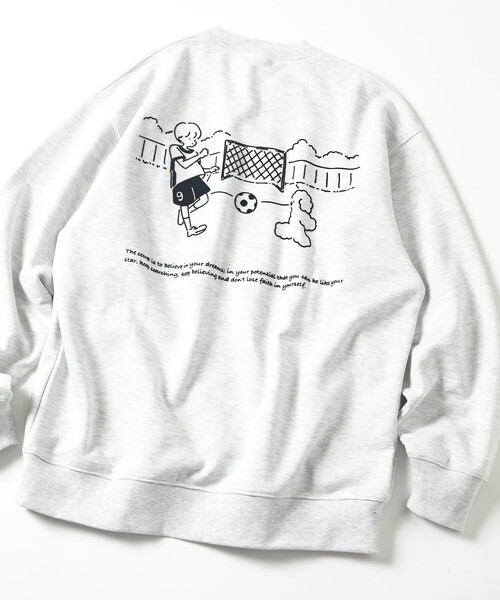 FREAK'S STORE(フリークスストア)の「tombonia/トムボニア tomboniaフットボールSWT(スウェット・メンズ・グリーン/ライトグレー/チャコールグレー・SMALL/MEDIUM/LARGE)」の14枚目の写真