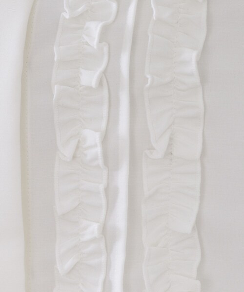 OPAQUE.CLIP(オペークドットクリップ)の「フロントフリルブラウス【洗濯機OK】(シャツ/ブラウス・レディース・ブルー/ブラック/ホワイト・38/40/42)」の7枚目の写真