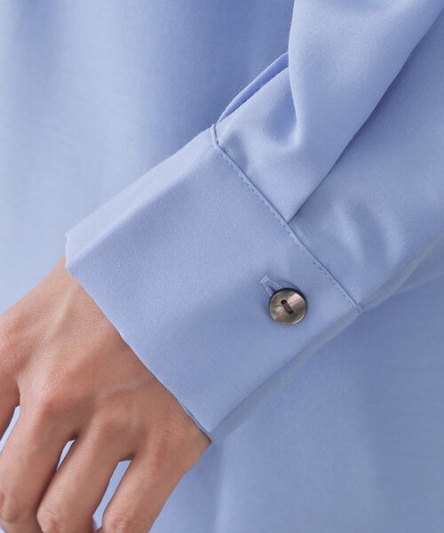 OPAQUE.CLIP(オペークドットクリップ)の「フロントフリルブラウス【洗濯機OK】(シャツ/ブラウス・レディース・ブルー/ブラック/ホワイト・38/40/42)」の22枚目の写真