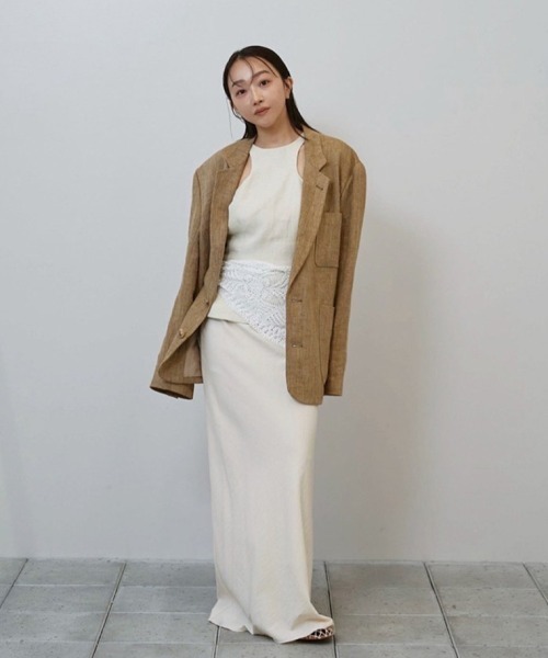 TODAYFUL（トゥデイフル）の「Washer Pencil Skirt（スカート・レディース・バーガンディー/アイボリー/ブラック・36inch/38inch）」の21枚目の写真
