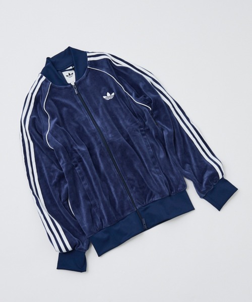 L　adidas アディダス　ネイビー ジャージ VELOUR SST adidas ジャージ adidas/アディダス VELOUR SST TT トップス
