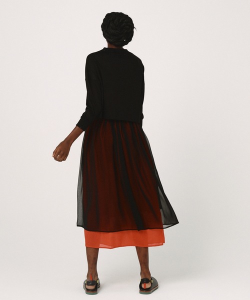 bedsidedrama（ベットサイドドラマ）の「Mirage Layer Skirt（スカート・レディース・グレー/ブラック・1）」の7枚目の写真