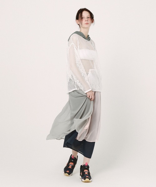 bedsidedrama（ベットサイドドラマ）の「Mirage Layer Skirt（スカート・レディース・グレー/ブラック・1）」の8枚目の写真