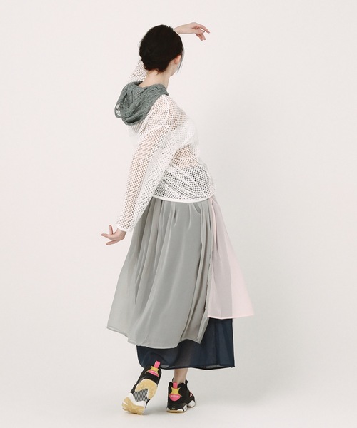 bedsidedrama（ベットサイドドラマ）の「Mirage Layer Skirt（スカート・レディース・グレー/ブラック・1）」の10枚目の写真
