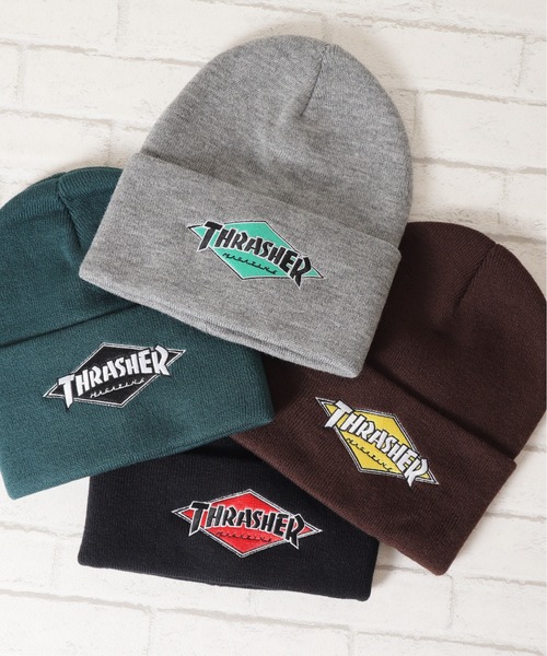 THRASHER(スラッシャー)の「【THRASHER/スラッシャー】ダイヤロゴ刺繍ニットキャップ/ワッチキャップ/ニット帽(ニットキャップ/ビーニー・メンズ・グレー/ブラック/ブルーグリーン/ブラウン・FREE)」の11枚目の写真