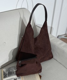 kutir（クティール）の「kutirlune／【ポーチセット】スエードライク ワンハンドルバッグ（トートバッグ）」