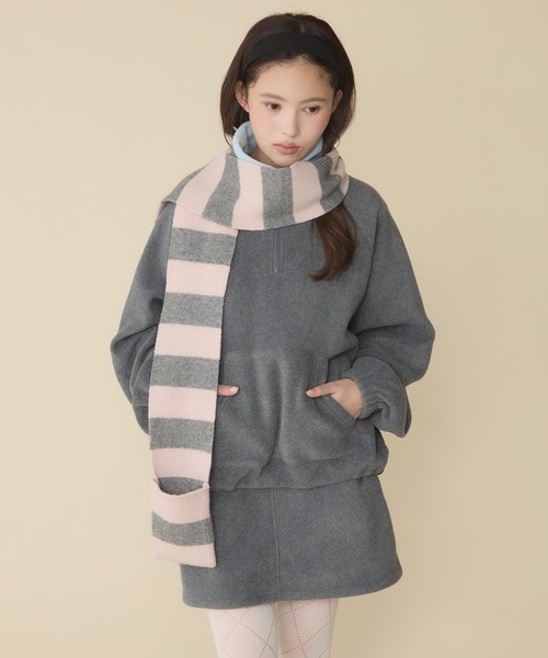 TODAYFUL/トゥデイフル】Rib Knit Muffler/リブニットマフラー