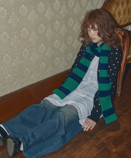 Unblend】ポケット付き ボーダーマフラー Unblend│MONO-MART