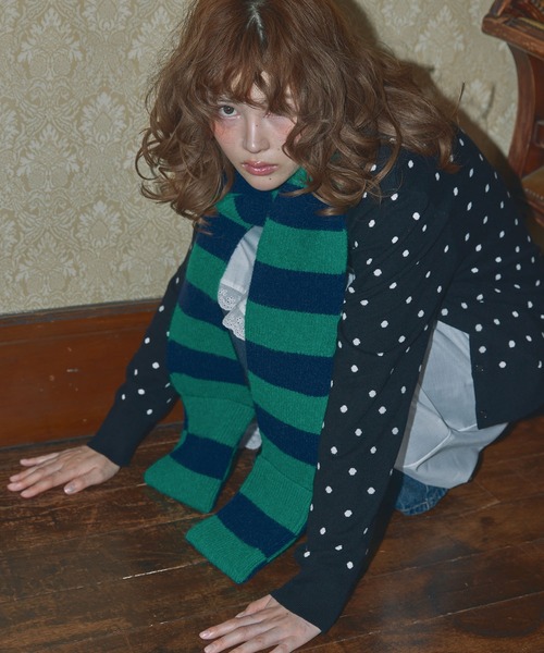 Unblend】ポケット付き ボーダーマフラー Unblend│MONO-MART