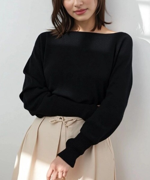 cammie(キャミー)の「ボートネックゆるトップス(Tシャツ/カットソー・レディース・ブラック/グレー/ベージュ・F)」の17枚目の写真