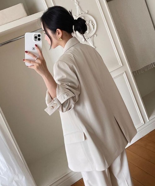 オーバーサイズブレザーパンツセット（セットアップ）｜semplice