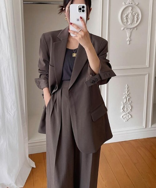 オーバーサイズブレザーパンツセット（セットアップ）｜semplice