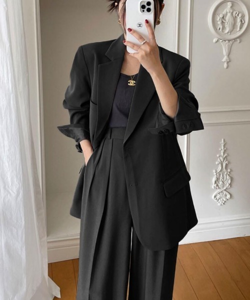 FRANKsovセットアップ オーバーサイズブレザーパンツセット（セットアップ）｜semplice