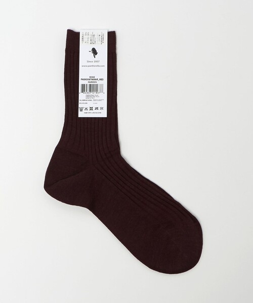 Pantherella（パンセレラ）の「＜PANTHERELLA＞W/N リブ ソックス（ソックス/靴下・レディース・ダークグレー/ワイン/オフホワイト・FREE）」の3枚目の写真