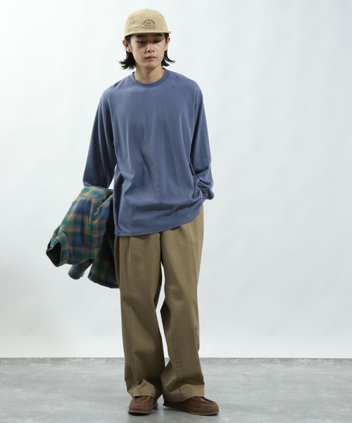 BAYFLOW（ベイフロー）の「［肌触りが心地いい］スムースTシャツ（Tシャツ/カットソー・メンズ・ブルー/オフホワイト/ブラック・MEDIUM/LARGE）」の11枚目の写真