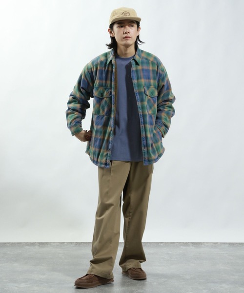 BAYFLOW（ベイフロー）の「［肌触りが心地いい］スムースTシャツ（Tシャツ/カットソー・メンズ・ブルー/オフホワイト/ブラック・MEDIUM/LARGE）」の12枚目の写真