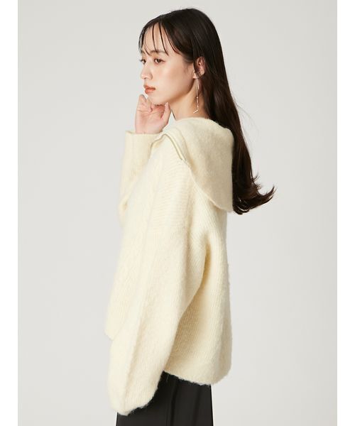 セール】アルパカシャギーハーフジッププルオーバー（ニット/セーター