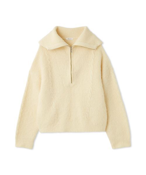 FRAY I.D(フレイアイディー)の「アルパカシャギーハーフジッププルオーバー(ニット/セーター・レディース・イエロー/アイボリー/グレー・F)」の20枚目の写真