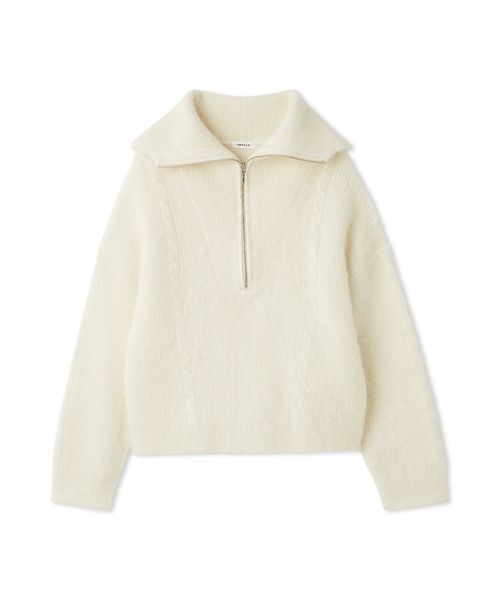 セール】アルパカシャギーハーフジッププルオーバー（ニット/セーター