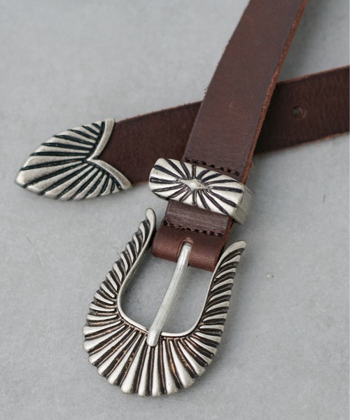 LARUTA（ラルータ）の「【LARUTA】ウエスタンレザーベルト（ベルト・レディース・ブラウン/ブラック・FREE）」の8枚目の写真