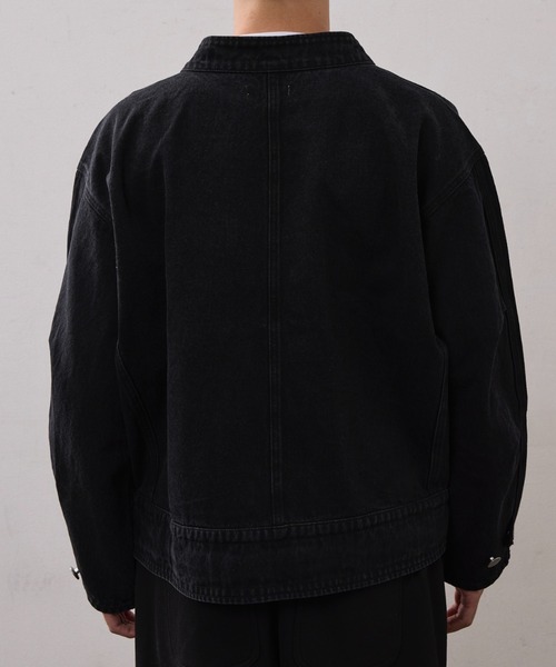 THE CLE(ザクレ)の「CHEF DENIM JACKET / シェフデニムジャケット【デニム】【シェフ】 デニムジャケット アウター メンズ(デニムジャケット・メンズ・ブラック・1/2)」の5枚目の写真
