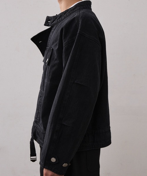 THE CLE(ザクレ)の「CHEF DENIM JACKET / シェフデニムジャケット【デニム】【シェフ】 デニムジャケット アウター メンズ(デニムジャケット・メンズ・ブラック・1/2)」の4枚目の写真