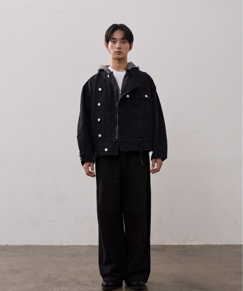 THE CLE(ザクレ)の「CHEF DENIM JACKET / シェフデニムジャケット【デニム】【シェフ】 デニムジャケット アウター メンズ(デニムジャケット・メンズ・ブラック・1/2)」の6枚目の写真