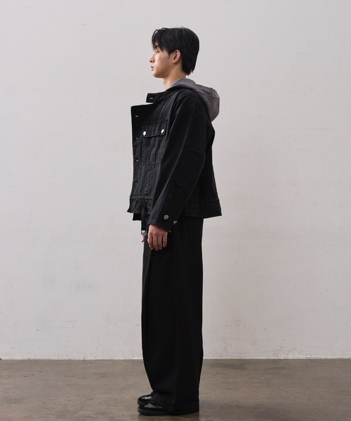 THE CLE(ザクレ)の「CHEF DENIM JACKET / シェフデニムジャケット【デニム】【シェフ】 デニムジャケット アウター メンズ(デニムジャケット・メンズ・ブラック・1/2)」の8枚目の写真