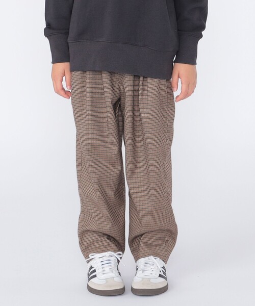 SHIPS（シップス）の「SHIPS KIDS:100～130cm /千鳥柄 チェック タック パンツ（その他パンツ・キッズ・ブラウン系その他・120/110/130/100）」の3枚目の写真