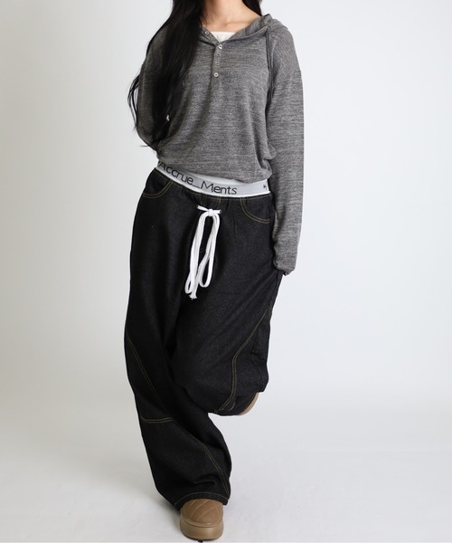Vini(ヴィニ)の「ユニセックスプルオーバーパーカー(Tシャツ/カットソー・レディース・グレー/ラベンダー・MEDIUM)」の9枚目の写真