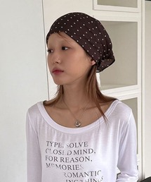 4INT.（フォイント）の「【オールシーズン着用可能】ドット リネンブレンド スカーフ / バンダナ（バンダナ/スカーフ）」