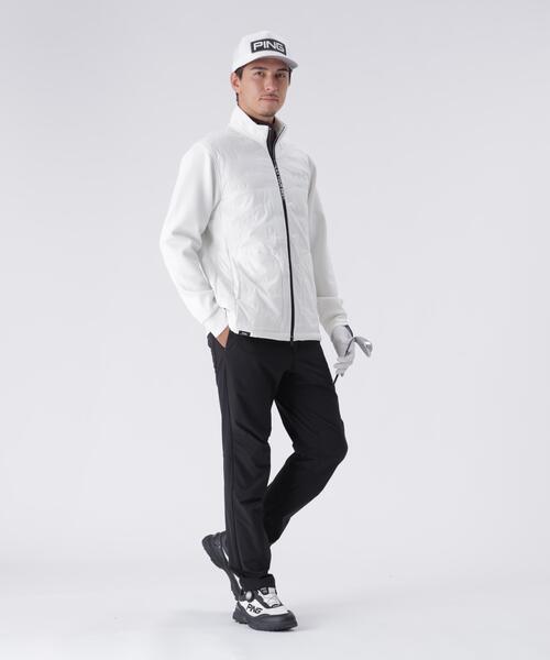 【グレー】全方向ストレッチ ピンソニックキルト/ダンボール ハイブリットブルゾン <PERFORMANCE> (MENS) セール】【PING APPAREL】全方向ストレッチ ピンソニックキルト