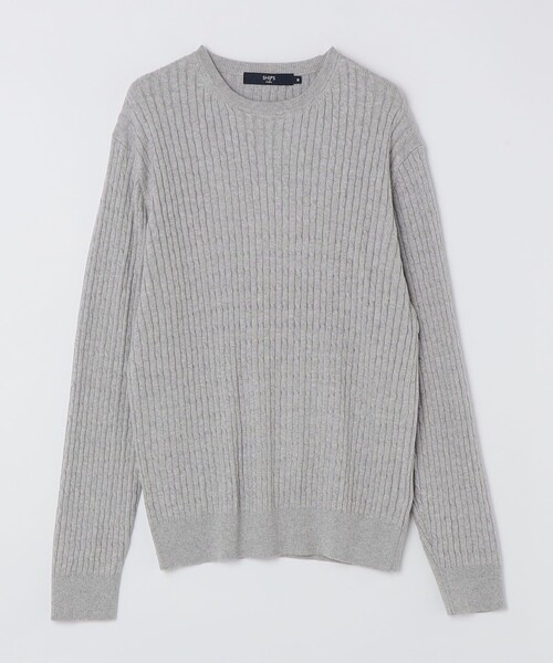 SHIPS Colors:〈洗濯機可能〉コットン カシミヤ ケーブル ニット