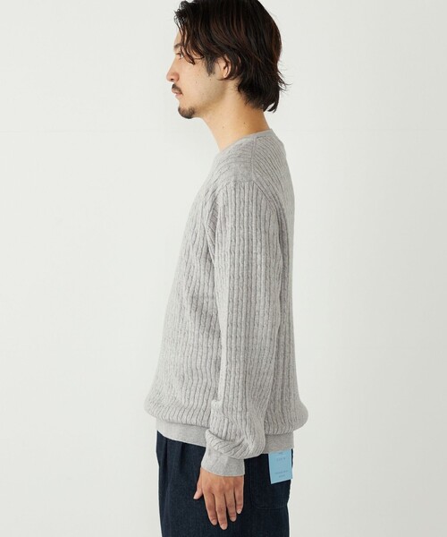 SHIPS Colors:〈洗濯機可能〉コットン カシミヤ ケーブル ニット