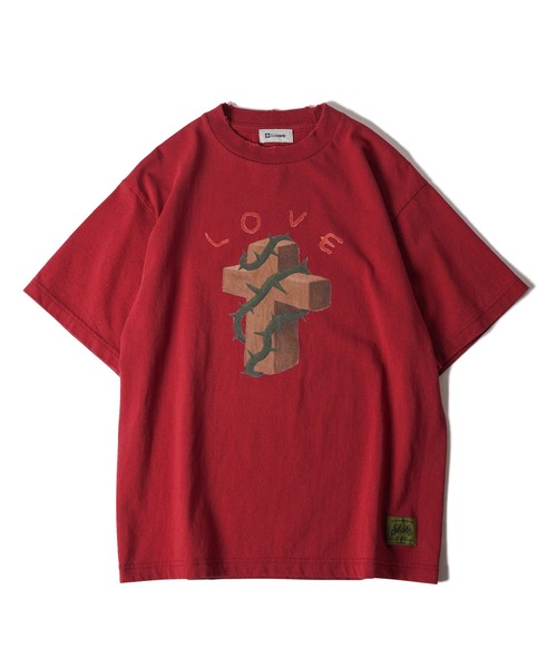 Subciety(サブサエティ)の「【WOMEN】Thorn cross tee(Tシャツ/カットソー・レディース・バーガンディー/ホワイト/ブラック・FREE)」の11枚目の写真