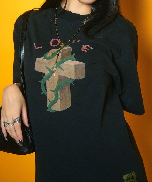 Subciety(サブサエティ)の「【WOMEN】Thorn cross tee(Tシャツ/カットソー・レディース・バーガンディー/ホワイト/ブラック・FREE)」の17枚目の写真