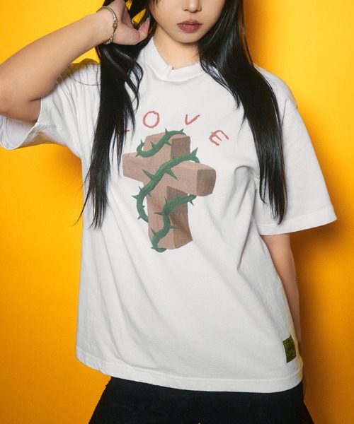 Subciety(サブサエティ)の「【WOMEN】Thorn cross tee(Tシャツ/カットソー・レディース・バーガンディー/ホワイト/ブラック・FREE)」の16枚目の写真